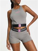 NIKE PRO DRI FIT TRAINING GYM CROPPED CROP TIGHT FIT TANK TOP DQ5593-029 WOMEN M - M Regular