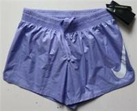 NIKE SWOOSH RUN METALLIC LOGO WOVEN RUNNING DRI FIT SHORTS CK0179-569 WOMEN XS L - L Regular