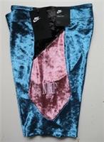 NIKE SPORTWEAR SHIMMER VELVET TIGHT FIT BIKE SHORTS CU6537-460 WOMEN S - S Regular