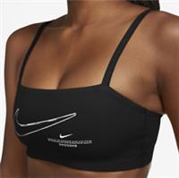 NIKE INDY LIGHT SUPPORT SWOOSH LOGO TRAINING GYM BRA BLACK DC5553-010 WOMEN S XL - XL Regular