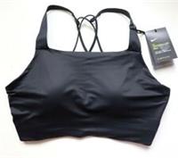 NIKE SWOOSH LUXE MEDIUM SUPPORT SPORTS GYM TRAINING BRA BLACK CJ0544-010 WOMEN L - L Regular