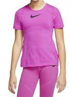 NIKE PRO DRI FIT SHORT SLEEVE TRAINING TOP FIRE PINK AQ9035-601 KIDS GIRLS XL