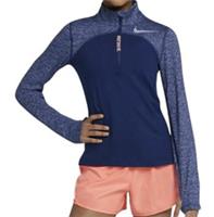NIKE DRI FIT HALF ZIP RUNNING LONG SLEEVE TOP BLUE CD7502-492 KIDS GIRLS XS S