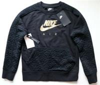 NIKE AIR SPORTSWEAR METALLIC LOGO FLEECE SWEATSHIRT BV2703-010 KIDS GIRLS M