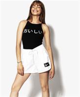 NIKE SPORTSWEAR LIGHTWEIGHT WOVEN SWOOSH LOGO SHORTS WHITE 892923-100 WOMEN L - L Regular