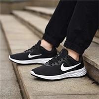NIKE REVOLUTION 6 NN MENS RUNNING BLACK/WHITE SHOES.SIZE UK-8.5-10.5