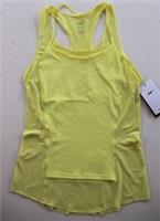 NIKE YOGA DRI FIT LUXE RIBBED KNIT TANK TOP VEST - CITRON DM7004-712 WOMEN S - S Regular