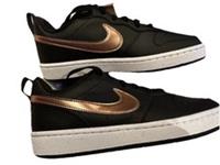 Nike Court Borough Low Trainers Black Metallic Bronze Size 5UK/38 New