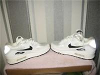 New Women's Nike Air Max 90 White Black Ref Silver Casual Running Shoes 325213