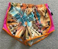 NIKE GIRLS running SHORTS SIZE M 10-12yrs PINK TROPICAL floral ORANGE BNWT