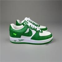 LOUIS VUITTON X AIR FORCE 1 GREEN SNEAKERS BY VIRGIL SIZE: US8.5 / UK8