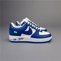 LOUIS VUITTON X AIR FORCE 1 BLUE SNEAKERS BY VIRGIL SIZE: US7 / UK6.5