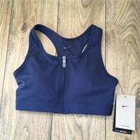 Womens Nike Dri-Fit Swoosh Zip Front Medium-Support Sport Bra DD1205-410 Size XS - XS Regular