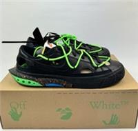 NIKE BLAZER LOW X OFF-WHITE ELECTRO GREEN SNEAKERS SIZE: UK 6 / US 7