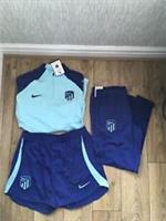 Womens Nike Dri-Fit Atletico Madrid FC 1/4 Zip Top, Pants & Shorts Size Medium - M Regular