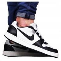 NIKE EBERNON LOW PREM MENS WHITE/BLACK SHOES.SIZE UK-7.5-10.5