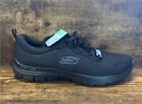 Skechers Flex Lite Trainers Mens Black Size UK 7 #REF307 J