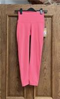 NIKE YOGA High Rise PINK TIGHTS size S 8 BNWT 7/8 Length - S Regular