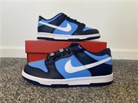 BRAND NEW Nike Dunk Low Older Kids - Blue/Navy/White - UK Size 3 (EU 35.5)