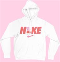 Kids Peppa Stitch Bluey Nike Inspired hooded hoodie in white children's top