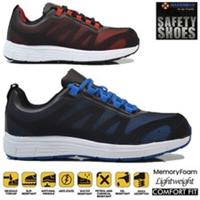 MENS SHOCK ABSORBING STEEL TOE CAP SAFETY WORK HIKER SHOES BOOTS TRAINERS SIZE