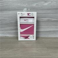 Nike 3-Piece Set Baby Bodysuit Hat Booties Shoes Pink White Newborn 0-6 Months
