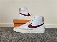 BRAND NEW Nike Blazer Mid 77 Vintage - White/Beetroot Red - UK Size 6.5