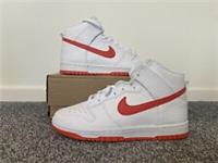 BRAND NEW Nike Dunk Hi Retro - White/Red - UK Size 8 (EU 42.5)