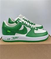 LOUIS VUITTON X AIR FORCE 1 GREEN SNEAKERS BY VIRGIL SIZE: US12/ UK 11.5/EU46