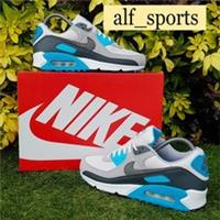 BNWB & Genuine Nike Air Max 90 Trainers Platinum & Blue Lightening UK Size 10