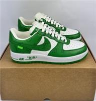 LOUIS VUITTON X AIR FORCE 1 GREEN SNEAKERS BY VIRGIL SIZE: LV9.5 Fits UK9