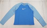 NIKE CENTER LOGO AGE 15-16 YRS L GIRLS BOYS BLUE PULLOVER JUMPER SWEATSHIRT Y2K