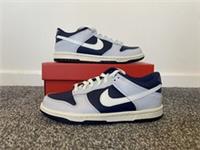BRAND NEW Nike Dunk Low Older Kids - Navy/Grey/White - UK Size 3 (EU 35.5)