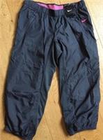 Nike Woven Capri 3/4 Pants Womens Dark Grey Fitness Flash Training UK XS M (A2) - XS Regular