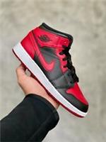 Nike Air Jordan 1 Retro Mid Banned Bred Black Red White UK 3 4 5 6 7 554725-074