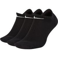 NIKE Logo Socks 3 PACK No Show Ankle Cushioned Liner Men's Women's - Black - XL Regular