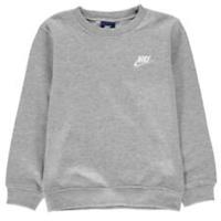 Nike Junior Brushed Crew Sweatshirt Boys Infant Kids Fleece Top Size 3-4-5 Years
