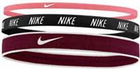 Nike Headbands Womens Mixed Width Hairbands 3 Pack Pink Black White 100% Genuine