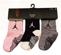 Nike Air Jordan Baby Girls Socks 3 Pairs Ankle No Slip Size 6 to 12 Months BNWT