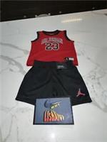 Air Jordan Jumpman 23 2 Piece Vest/Shorts Baby Black/Red Size 24 Months