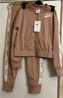 Nike Sportswear Girls pink/ white Tracksuit set Medium BNWT