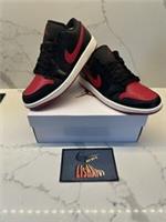 Nike Air Jordan 1 Low Womens Black Red Fashion Trainers - 8 UK DC0774 061 NEW