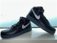Genuine Nike Air Force 1 Mid PRM Black/Metallic Silver Trainers UK 9.5, EU44.5