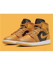 Nike Air Jordan 1 Mid TrainersChutney/Taxi-Black BQ6472-700 Women's UK Size 4.5