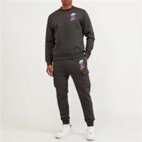 Nike Air Mens Tracksuit Dark Grey Logo Crewneck Pullover Joggers Sweatpants - S Regular
