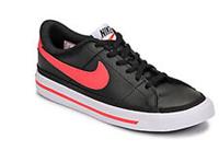 KIDS NIKE COURT LEGACY BLACK TRAINERS RED TICK UNISEX SIZE UK 4 NEW IN BOX