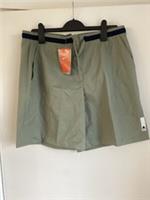 Ladies Vintage Nike Shorts In Khaki Green Size Large New DEADSTOCK Drawstring - L Regular