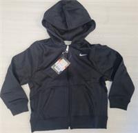 Boys Nike Jersey Hoodie Black 433250 6-7 Yrs Full Zip Hooded (A33)