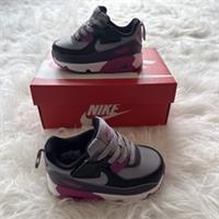 Kids 7C Nike Air Max 90 Shoes Easy On Cement Grey Raisin HF6359-003 Size 6.5 UK