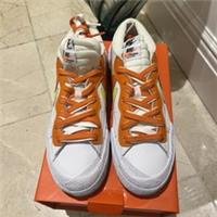 BNWB UNISEX NIKE SACAI BLAZER LOW TOP TRAINERS MAGMA ORANGE / YELLOW UK 7